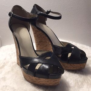 Nine West Black Wedges
